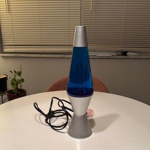 Silver and Blue Lava Lamp